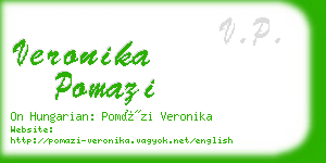 veronika pomazi business card